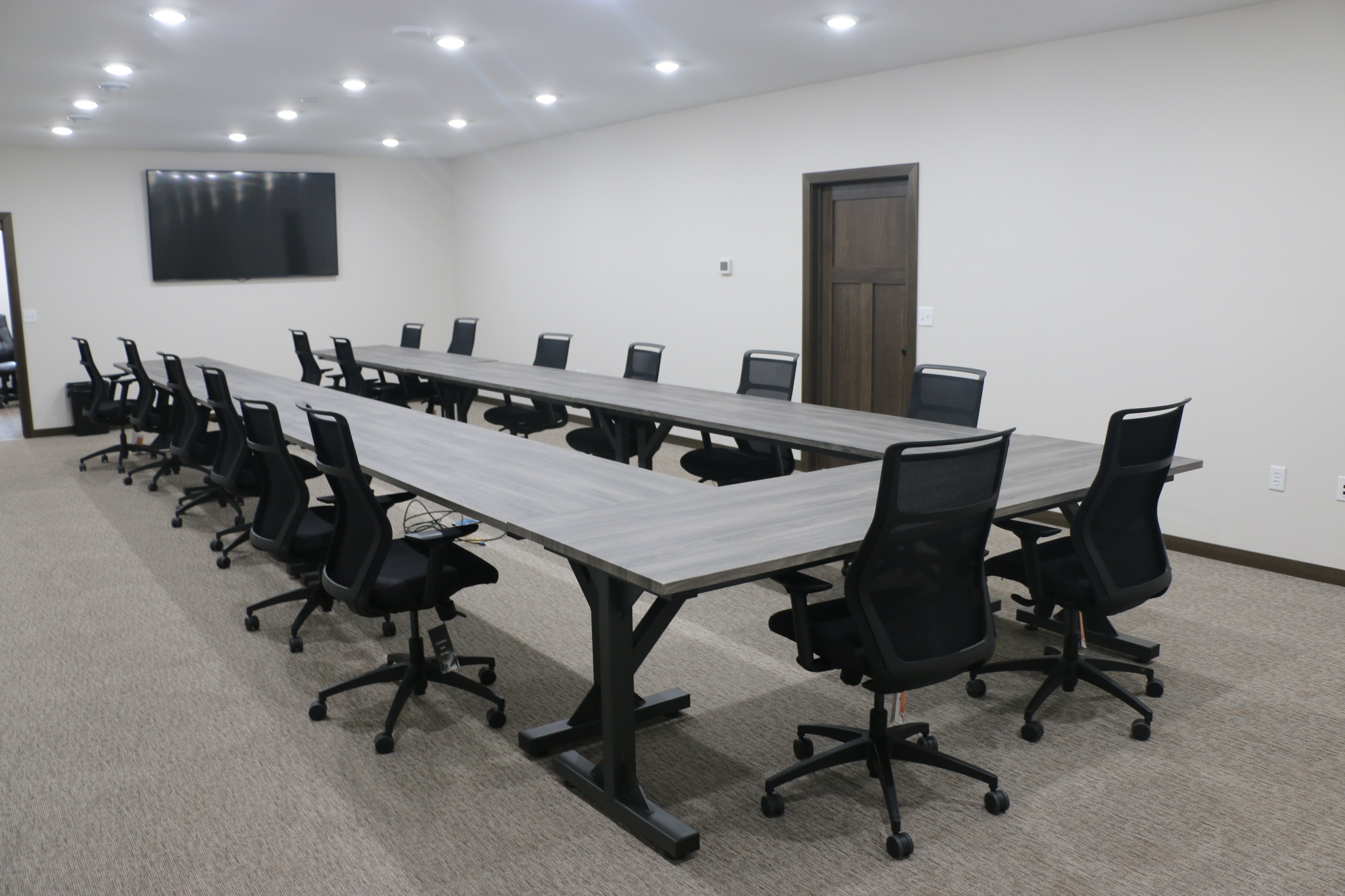 conference room table with chairs